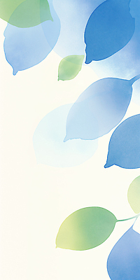 JPG 백그라운드 일러스트 나뭇잎 수채화 사람없음 여름 파란색 국내일러스트 AI일러스트 AI콘텐츠 계절 컬러 잎 파일형식