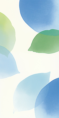 JPG 백그라운드 일러스트 자연 나뭇잎 수채화 사람없음 여름 파란색 국내일러스트 AI일러스트 AI콘텐츠 계절 컬러 잎 생태계 파일형식