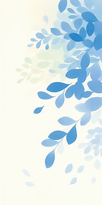 JPG 백그라운드 일러스트 자연 나뭇잎 수채화 사람없음 여름 파란색 국내일러스트 AI일러스트 AI콘텐츠 계절 컬러 잎 생태계 파일형식