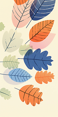 JPG 백그라운드 단풍 일러스트 자연 사람없음 심플 겹침 보테니컬아트 국내일러스트 AI일러스트 AI콘텐츠 잎 생태계 파일형식