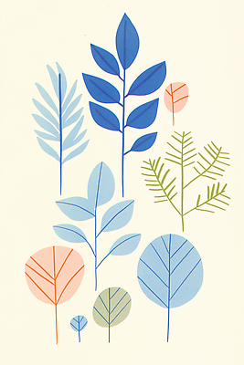 JPG 디자인 백그라운드 일러스트 나뭇잎 사람없음 심플 보테니컬아트 국내일러스트 AI일러스트 AI콘텐츠 잎 파일형식