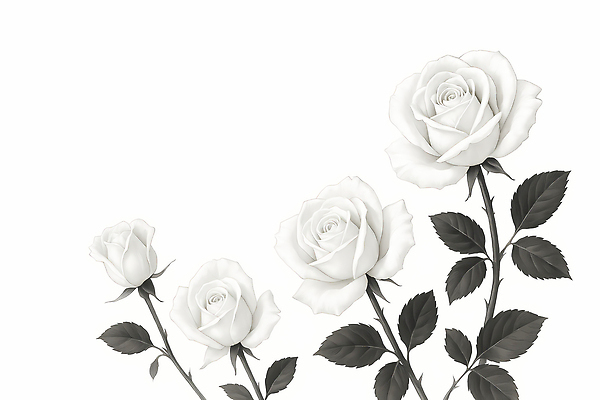 JPG 잎 일러스트 자연 사람없음 장미 국내일러스트 AI일러스트 AI콘텐츠 식물 꽃 생태계 파일형식