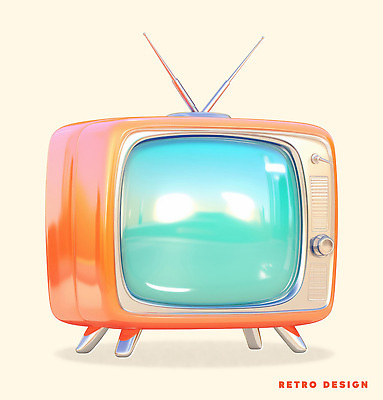 PSD 디자인 일러스트 사람없음 인테리어 텔레비전 빈티지 복고 국내일러스트 컨셉 전자제품 파일형식