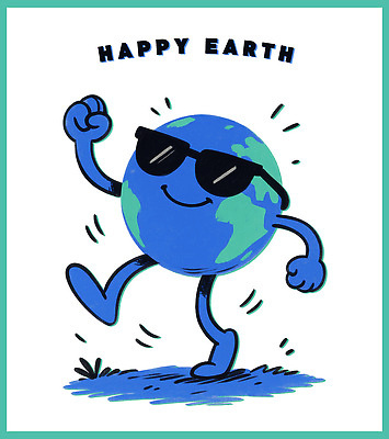 PSD 행복 일러스트 미소 사람없음 선글라스 귀여움 춤 낙서 즐거움 그림 국내일러스트 일러캐릭터 지구캐릭터 캐릭터 감정 안경 지구 컨셉 문화예술 표정 파일형식