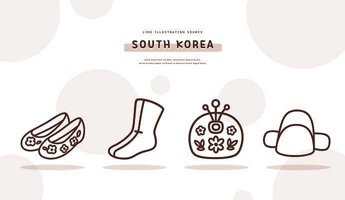 아이콘 한국문화 한국전통 라인일러스트 사람없음 세트 라인아트 라인아이콘 오브젝트 족두리 꽃신 버선 관모 엘리먼트 2D아이콘 AI파일 동양문화 전통 선 신발 일러스트 양말 전통소품 한국 파일형식 벡터