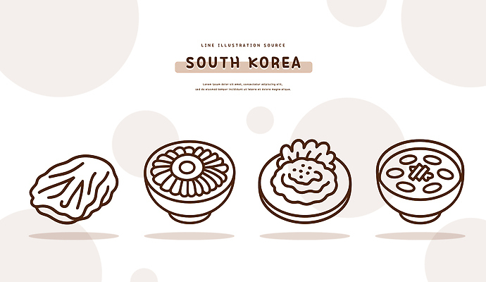 아이콘 한국문화 한국전통 그릇 접시 라인일러스트 사람없음 세트 라인아트 라인아이콘 오브젝트 비빔밥 배추김치 떡국 불고기 엘리먼트 2D아이콘 AI파일 동양문화 전통 식기 선 한식 일러스트 김치 한국 전통음식 파일형식 벡터
