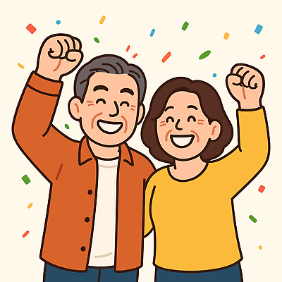 여자 기념일 노년 남자 행복 일러스트 함께함 사랑 웃음 두명 노부부 기쁨 즐거움 국내일러스트 AI파일 부부 감정 컨셉 표정 사람 이벤트 성인 파일형식 벡터