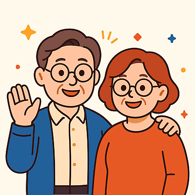 여자 남자 행복 중년 일러스트 가족 사랑 웃음 두명 즐거움 중년부부 화기애애 국내일러스트 AI파일 부부 감정 컨셉 관계 표정 사람 성인 파일형식 벡터