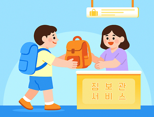 전신 여자 남자 여행 가방 일러스트 친절 상반신 두명 계산대 직원 서비스 주기 보관소 보관장소 접수대 국내일러스트 AI파일 잡화 모션 사람 장소 저장 접수 파일형식 벡터