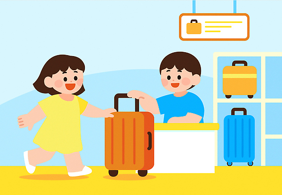 전신 여자 남자 여행 일러스트 상반신 두명 캐리어 기쁨 서비스 주기 보관소 보관장소 국내일러스트 AI파일 감정 모션 사람 여행가방 장소 저장 파일형식 벡터