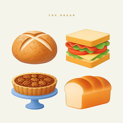 PSD 일러스트 디저트 샌드위치 사람없음 세트 식빵 엘리먼트 피칸파이 국내일러스트 음식 빵 파이_빵 파일형식