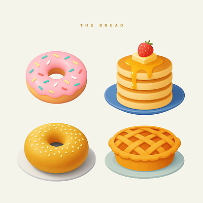 PSD 접시 일러스트 딸기 디저트 사람없음 세트 도넛 파이 시럽 팬케이크 엘리먼트 국내일러스트 식기 음식 빵 과일 케이크 파일형식