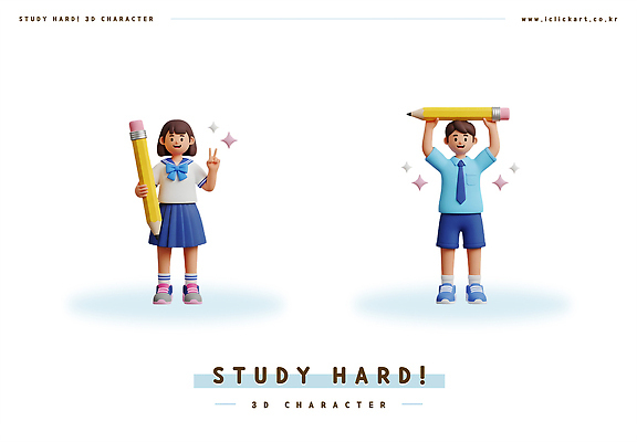 전신 PSD 편집이미지 여자 남자 3D캐릭터 미소 들기 두명 반짝임 스터디 연필 즐거움 브이 열공 열심 하복 중고등학생 편집3D 캐릭터 감정 교복 모션 중학생 고등학생 학용품 표정 사람 손짓 학습 필기구 3D 여름옷 파일형식