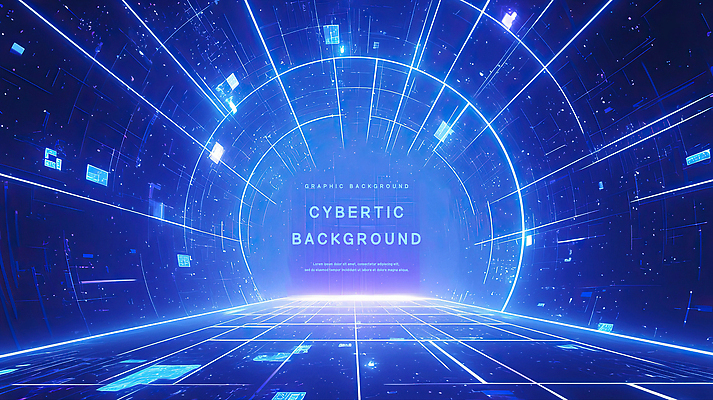 PSD 백그라운드 곡선 일러스트 사람없음 그래픽 파란색 빛 디지털 원형 터널 회로판 사이버 직선 네온 국내일러스트 도형 길 선 컬러 파일형식