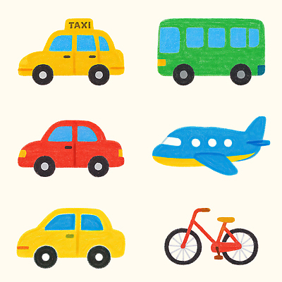 PSD 스티커 일러스트 버스 비행기 사람없음 세트 컬러풀 자전거 오브젝트 그림 택시 국내일러스트 육상교통 컬러 항공교통 승용차 자동차 대중교통 바이크 파일형식