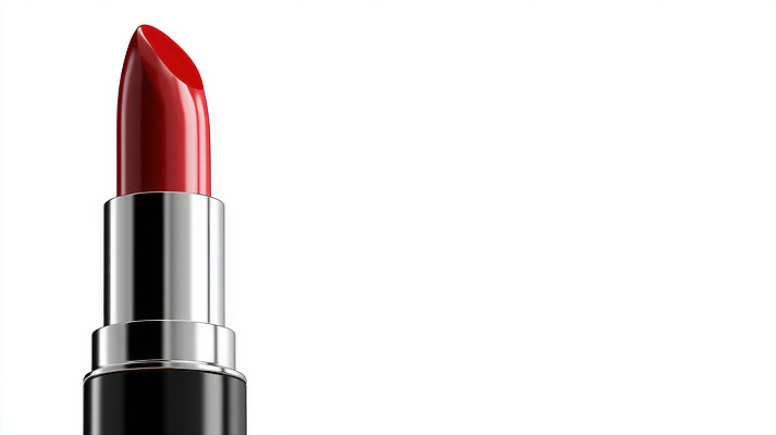 JPG 편집이미지 컬러 사람없음 빨간색 화장 립스틱 화려 고급 우아함 광택 편집실사 AI컴퓨터그래픽 AI콘텐츠 컨셉 뷰티 화장품 CG 파일형식