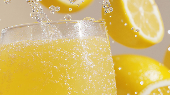 JPG 편집이미지 음료 단면 잔 사람없음 노란색 주스 신선 떨어짐 레몬 슬라이스 튀는물 상큼 레몬즙 신맛 탄산 편집실사 AI포토 AI콘텐츠 식기 컬러 컨셉 과일 맛 즙 CG 액체표현 스플래쉬 파일형식