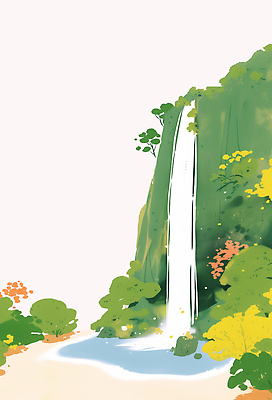 JPG 꽃 일러스트 자연 단풍나무 산 물줄기 풍경 사람없음 여름 평화 가을풍경 고요 폭포 흐름 숲 시원함 국내일러스트 AI일러스트 AI콘텐츠 나무 식물 계절 컨셉 단풍 물 생태계 파일형식 가을_계절