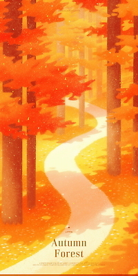 PSD 나무 여행 단풍 일러스트 자연 사람없음 햇빛 가을풍경 주황색 고요 산책로 숲 조용 울창 국내일러스트 식물 길 컬러 잎 풍경 태양 생태계 파일형식 가을_계절