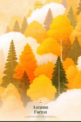 PSD 나무 단풍 일러스트 자연 풍경 사람없음 가을풍경 주황색 숲 국내일러스트 식물 컬러 잎 생태계 파일형식 가을_계절