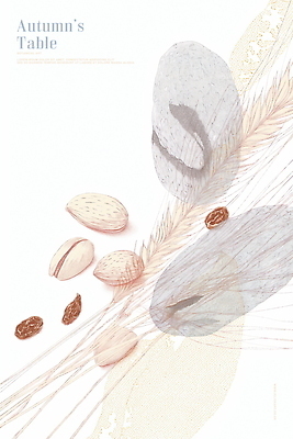 PSD 일러스트 추상 사람없음 가을 라인아트 아몬드 건포도 피스타치오 국내일러스트 계절 선 무늬 포도 견과류 건과일 파일형식