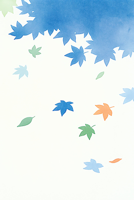 JPG 하늘색 단풍 일러스트 하늘 수채화 사람없음 평화 맑음 가을 떨어짐 국내일러스트 AI일러스트 AI콘텐츠 계절 컨셉 잎 날씨 파란색 파일형식