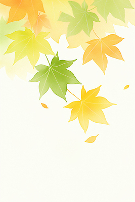 JPG 단풍 낙엽 일러스트 수채화 사람없음 연두색 노란색 주황색 고요 가을 떨어짐 국내일러스트 AI일러스트 AI콘텐츠 계절 컬러 컨셉 잎 초록색 파일형식