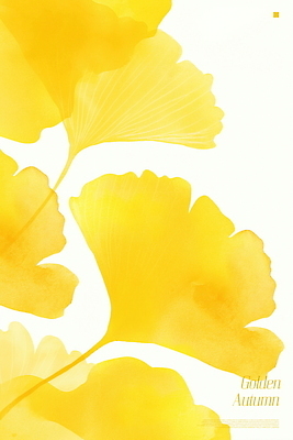 PSD 백그라운드 일러스트 수채화 따뜻함 풍경 사람없음 노란색 가을 은행잎 은행나무 국내일러스트 나무 계절 컬러 잎 파일형식