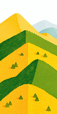 JPG 나무 백그라운드 일러스트 산 사람없음 초록색 노란색 가을풍경 그림 전경 국내일러스트 AI일러스트 AI콘텐츠 식물 컬러 풍경 파일형식 탑뷰 가을_계절