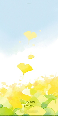 PSD 백그라운드 일러스트 자연 하늘 수채화 사람없음 평화 가을 떨어짐 은행잎 국내일러스트 계절 컨셉 잎 생태계 파일형식