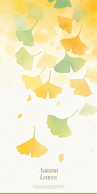 PSD 백그라운드 일러스트 자연 수채화 사람없음 가을 떨어짐 은행잎 국내일러스트 계절 컨셉 잎 생태계 파일형식