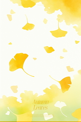 PSD 백그라운드 일러스트 자연 수채화 사람없음 노란색 가을 떨어짐 은행잎 국내일러스트 계절 컬러 컨셉 잎 생태계 파일형식