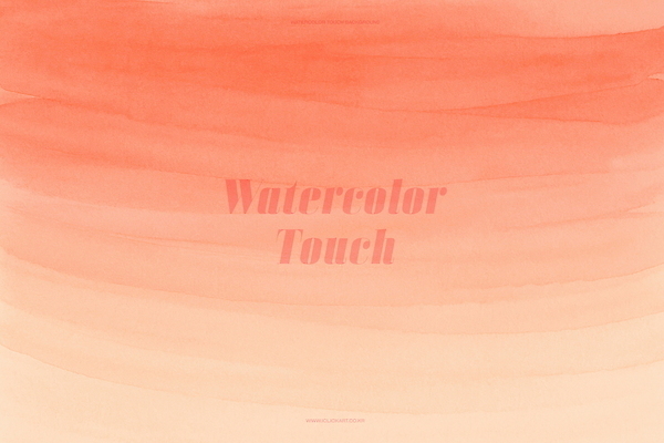 PSD 백그라운드 일러스트 붓터치 수채화 사람없음 그라데이션 코랄 국내일러스트 컬러 파일형식