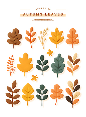 PSD 편집이미지 낙엽 자연 나뭇잎 사람없음 3D 가을 오브젝트 편집3D 계절 잎 디지털합성 생태계 파일형식