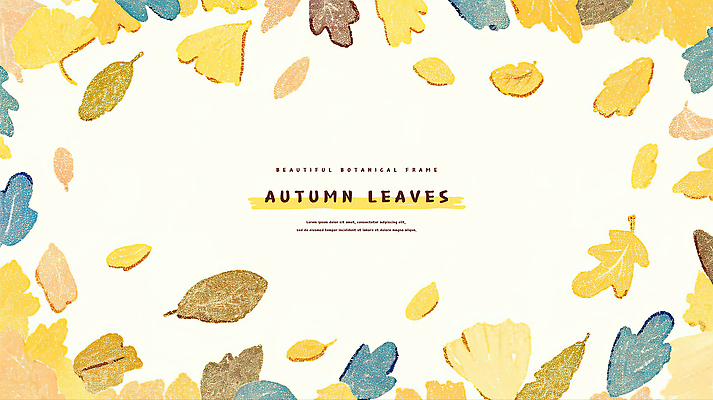 PSD 낙엽 일러스트 자연 프레임 사람없음 가을 카피스페이스 국내일러스트 계절 잎 공백 생태계 파일형식