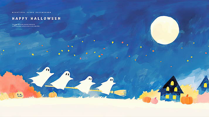 PSD 일러스트 밤하늘 호박 수채화 주택 사람없음 축제 할로윈 유령 빗자루 달빛 마법 국내일러스트 채소 하늘 건물 달 야간 청소도구 파일형식