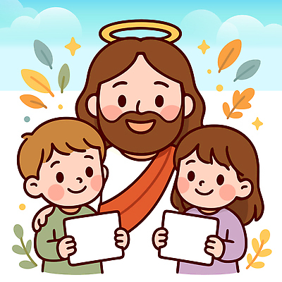 여자 남자 행복 어린이 일러스트 미소 들기 상반신 세명 친구 팻말 예수 즐거움 초대 추수감사절 국내일러스트 AI파일 감정 기독교 관계 모션 프레임 표정 사람 신_종교 파일형식 벡터