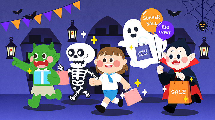 캐릭터 옷 어린이 일러스트 모션 거리 해골 사탕 이벤트 장식 쇼핑 장보기 분장 파티 축제 할로윈 외계인 유령 즐거움 초대장 국내일러스트 일러캐릭터 AI파일 감정 디저트 카드_감사 뼈 사람 미확인물체 파일형식 벡터