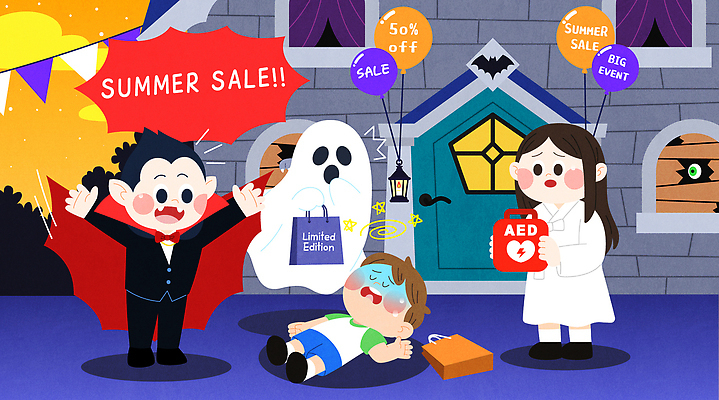 캐릭터 일러스트 가족 이벤트 여름 세일 귀여움 상점 축제 의사 시간 유령 구매 상품 고객 즐거움 소원 흡혈귀 국내일러스트 일러캐릭터 AI파일 계절 감정 컨셉 관계 쇼핑 의료진 파일형식 벡터