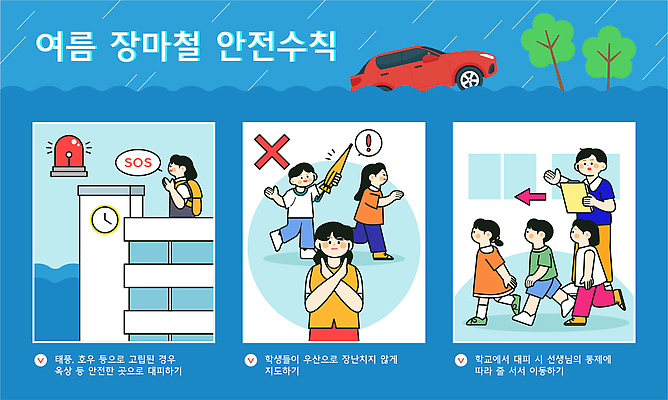 전신 학생 여자 교육 남자 어린이 생각 일러스트 우산 장난 모션 피곤 경고 안전 여러명 여름 교사 습기 응급 긴급 사회 보호 위험 홍수 준비 안전수칙 장마 교훈 대피 신고 국내일러스트 AI파일 직업 계절 다수 컨셉 사람 비_날씨 자연재해 공동체 파일형식 벡터