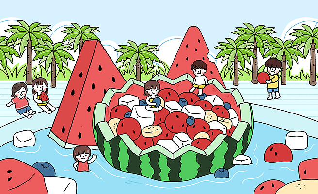 PSD 어린이 스포츠 조각 과일 일러스트 가족 모션 자연 물놀이 놀이 휴가 수박 야외 여름 풀장 축제 수영 즐거움 국내일러스트 계절 감정 관계 수영장 사람 수상스포츠 생태계 파일형식