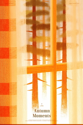 PSD 나무 계절 컬러 일러스트 자연 조명 실내 풍경 고요 가을 편안함 창가 이미지 소프트 순간 차분 국내일러스트 식물 컨셉 창문 내부 감각 생태계 파일형식