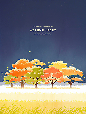 PSD 나무 식물 계절 여유 컬러 백그라운드 단풍 낙엽 잎 일러스트 자연 페인팅 하늘 단풍나무 나뭇잎 수채화 갈대 풍경 잔디 초원 파란색 노란색 추석 가을 시골 야간 저녁 은행잎 감성 조화 뷰티풀 오후 국내일러스트 자연요소 명절 감정 컨셉 생태계 파일형식