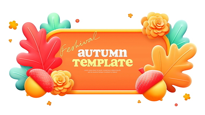 PSD 편집이미지 디자인 계절 꽃 상징 컬러 백그라운드 잎 과일 장식 축제 가을 분위기 도토리 이미지편집 식물 컨셉 견과류 파일형식