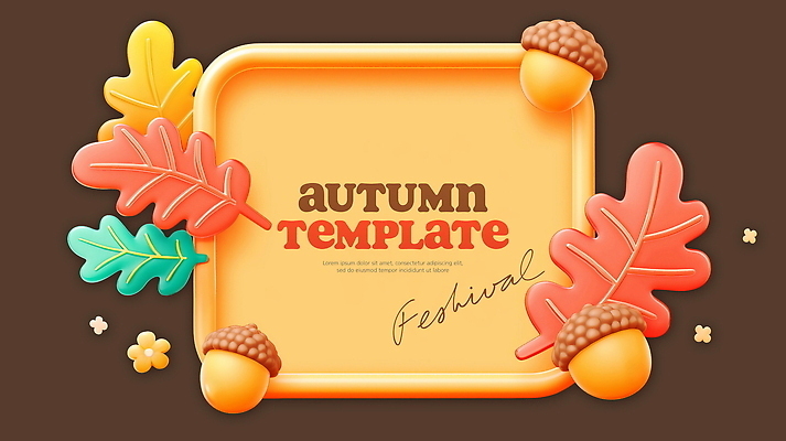 PSD 템플릿 편집이미지 디자인 계절 컬러 백그라운드 자연 나뭇잎 그래픽 장식 축제 가을 분위기 도토리 창작 이미지편집 컨셉 잎 견과류 생태계 파일형식