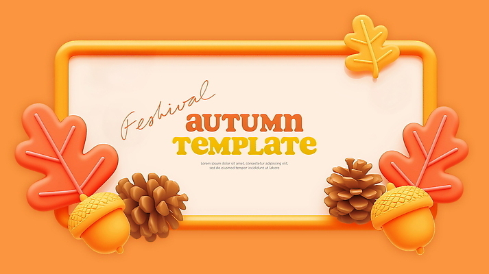 PSD 템플릿 편집이미지 디자인 컬러 백그라운드 잎 프레임 그래픽 장식 축제 가을 도토리 솔방울 창의성 프로그램 이미지편집 식물 계절 견과류 파일형식