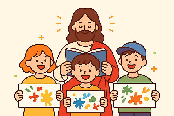 여자 교육 남자 행복 기독교 종교 어린이 예술 컬러 지도 일러스트 가족 모션 수업 따뜻함 미술 웃음 여러명 성인 책 친구 기쁨 흰색 예수 즐거움 그림 작품 소통 공동체 교훈 전도 창작 국내일러스트 AI파일 감정 다수 컨셉 관계 문화예술 표정 사람 신_종교 파일형식 벡터