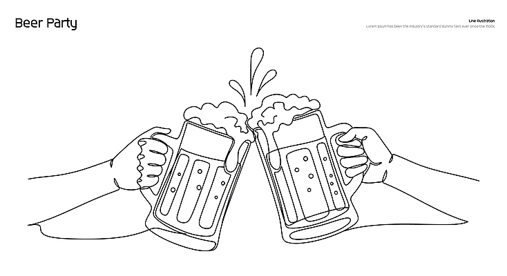 여자 남자 음료 일러스트 잔 맥주 들기 신체부위 친구 파티 축제 모임 알코올 유머 만화 음주 라인아트 즐거움 건배 맥주잔 담소 맥주거품 국내일러스트 AI파일 식기 감정 선 술잔 관계 모션 주류 사람 이벤트 거품 파일형식 벡터
