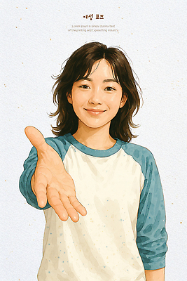 PSD 캐릭터 손 디자인 예술 포즈 일러스트 따뜻함 표정 미소 소녀 청춘 표현 그림 부드러움 소통 긍정적 색감 국내일러스트 일러캐릭터 여자 감정 어린이 컨셉 신체부위 감각 파일형식