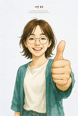 PSD 여자 행복 감정 컬러 포즈 백그라운드 일러스트 모션 표정 미소 카메라 엄지손가락 자신감 사회 만화 긍정 국내일러스트 컨셉 손가락 사람 전자제품 공동체 파일형식